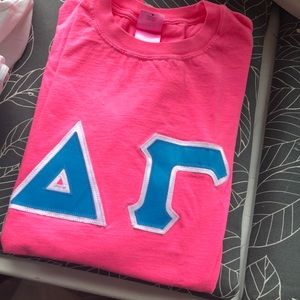 Delta gamma stitched letter shirt